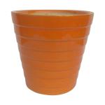 Justoriginals Line Balti Flower Pot (Color : Orange) Plant Container Set (Ceramic)