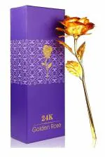 99 Home Decor Golden Artificial Rose In A Gift Box 27 cm