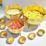pujaNpujari Urli with Stand Pot for Floating Flower/Candle Festival Decoration Urli Bowl Diwali - Urli Bowl for Home
