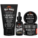Man Arden Beard And Face Brightening Combo | Beard And Face Wash 100ml + 7X Beard Oil (Royal Oud) 30ml + Beard Wax 50g