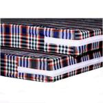 CheckMe Cotton Mattress Cover with Zip, Mattress Protector for King Size Bed (72x84x10 Inch), Multicolor