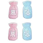 Teeny Weeny Baby Feeding Bottle Cover (Multi Colours) (Multi, Pack of 4)