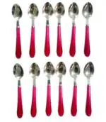 Stainless Steel Dinner Handle Spoon/Table Handle Spoon Set of 6, MultiColour (Pack of 2)