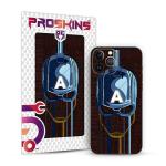 PROSKINS - Captain America 3D Textured Mobile Back Skin/Sticker Only for OnePlus 6 (Pack of 1)