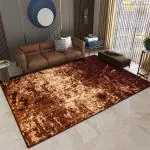 Enyra Nylon Printing Carpet Rug For Indoor Living, Dinning, Office, Rooms & Bedroom, Hallway Carpet (4x6 Feet)(Brown Design - 2)