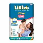 Little's Premium Baby Diapers XXL Size Pants Style | 15-25 kg | 48 Count - Pack of 1 | Super Jumbo Baby Diaper with Leakage Guard, Wetness Indicator & 12 Hours Absorption