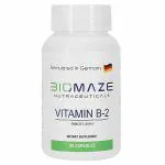 Biomaze Nutraceuticals Riboflavin Vitamin B2 Premium Vitamin B2 Easy to Swallow -90 Capsules