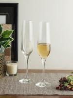 Smartserve Rebecca Champagne Flutes Glass Set, 195ml, Set of 6, Transparent