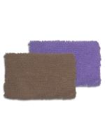 BIANCA yakuza brown/lilac Shaggy Floor Rug-2pc Medium solid(60 cm x 40 cm)