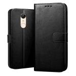 SROCK Xiaomi Redmi Note 5 Flip Cover | Kick Stand | Shockproof | Dual Layer | Card Slot |Flip Flap Wallet Mobile Flip Case Cover for Xiaomi Redmi Note 5-Black
