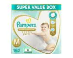 Pampers Premium Care Pants, Medium size baby Diapers, (M) 162 Count Softest ever Pampers Pants,