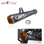 AllExtreme EX51MSG 51mm Inlet Long Grenade Launcher Shape Exhaust Pipe Muffler Silencer with Explosion Fire Shot Sound Compatible for Scooter Motorbike (Golden Tail)