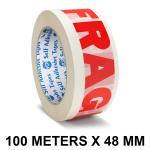 VCR Fragile Tape (Handle with Care) - 100 Meters in Length - 48mm / 2