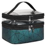 ELITEHOME Travel Makeup Pouch, Vanity Box, Cosmetic Organizer Bag for Women, Girls (Green)