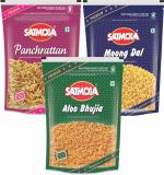SATMOLA NAMKEEN COMBO : PANCHRATTAN 200g + MOONG DAAL 350g + ALOO BHUJIA 425g