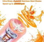 SURKHAMART Portable Blender for Smoothie, Milk Shakes, Crushing Ice & Juices, USB Rechargeable Blender Machine for Kitchen with Battery, Motor, built-in Jar (Multicolour)