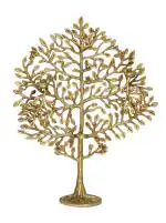 Kalarambh Bharat Haat Yellow Brass Bird Candle Holder Handicraft Art 22 x 7 x 30 cm