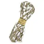 Samvardhan 10M Leaf Rope Natural Hessian Jute Twine Rope Burlap Ribbon Diy Craft Vintage For Home Wedding Party Décor (White) White Ribbons