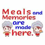 CVANU Meals & Memories-Here Quotes Kitchen Vinyl Wall Sticker for Kitchen Decor