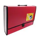 GOLD LEAF 26 Pockets Plastic Expanding File Sturdy & Durable Jumbo Foolscap Legal Size (Red)
