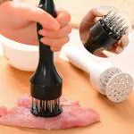 KATHIYAWADI Meat Tenderizer Tool with Sharp Stainless Steel Needle Blades Meat Tenderizer Tool Kitchen Gadgets Jacquard for Tenderizing and Cooking BBQ, Marinade, Steak, Beef, and Poultry