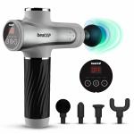 beatXP Bolt Go Massage Gun Body Massager Machine for Pain Relief (Metallic Silver)