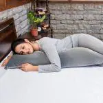MY ARMOR Microfiber Full Body Pillow Long Side Sleeper Pillows for Use During Pregnancy Velvet Outer Cover (Single Pack) (53