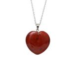 Divinity Healing Crystals Red Natural Jasper Original Heart Pendant The Stone Of Power