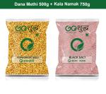 Goshudh Kala Namak 750g & Dana Methi 500gm Combo Pack 1250g