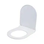 HARDSTONE Toilet Seat Cover & Rectangle Toilet Seat Cover (44 cm x 34 cm)& Soft Close Seat Cover & Square Shape Toilet Seat Cover & Glossy Finish White Colour & With Installation Kit