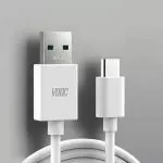 ekus OPPO Type C Super VOOC Charging Cable for Reno6 5G/Reno5 Pro/Reno5 Pro+ - 50W Rapid Charge-(white)