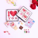 Expelite Chocolate gifts for Girlfriend - 4 pieces wrapped Chocolates I love You Box Bars (4 Units)