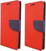 BINTAGE Flip Cover for Sony Xperia M C1905 BINTAGE Flip cover for Sony Xperia M C1905 - Red::Blue (Red, Blue, Pack of: 2)