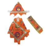 Sk Craft Orange Velvet Fabric Sai Baba Dress