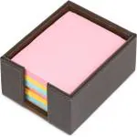 Azyeea 1 Compartments Faux leather Memo Holder (Brown)