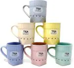 DREAM SHADES Pack of 6 Ceramic Handcrafted Ceramic Designer Printed Multicolor Microwave Safe Chai/Tea Cups (Multicolor, Cup Set)