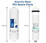 HariOm Enterprises Pre Post Carbon Sediment Filter and 80 GPD RO Membrane, Inline Replacement Cartridge for Domestic Water Purifier-A4