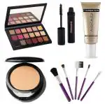 LADYEYE Makeup Kit With Premium Products Like Eyeshadow Palette, Waterproof Mascara, Liquid Foundation, Compact Powder & 5 Makeup Brushes