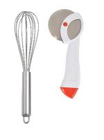 FIRST FRONT Stainless Steel Apex Pizza Cutter With Stainless Steel Whisk ,Steel Egg Beater and (Multicolour, Pack of 2)