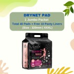 Cailin Care Extra Dry & Long Sanitary Pads Sanitary Napkins (40 Pad+10 Liner | XXXL | 320mm)