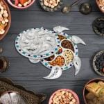 PANCHANAN 7 Compartment Dry Fruit Serving Rotating Tray , Candy, Chocolate, Snacks Storage Box, Masala Box.