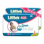 Little's Baby Pants Diapers Small (S), 4 - 8 kg, 42 Count x Pack of 2