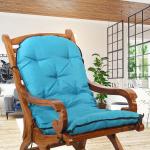 Faburaa Rio Soft & Relaxing Jute Seat Cushion for Patio Chair Rocking Chair 24x50 Inch (Blue)