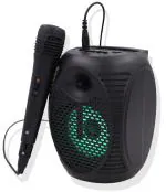 DZK Sound Box Party Speaker with Karaoke 5W [Wired Mic]/TF/FM/LED/USB/Party Speaker Trolley Karaoke Bluetooth Party Speaker with Built Wired Mic