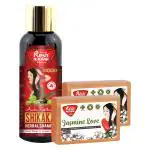 Kesh Nikhar Amla Reetha Shikakai Herbal Shampoo 500ML & Jasmine Bath Soap 125GMS (pack of 2)