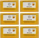 Khadi Herbal Natural Chandan Haldi Glycerine Soap, 125 Gm Each (Pack Of 6)