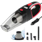 Roboson VC101 Car Vacuum Cleaner Portable Handheld Vacuum Cleaner with Powerful 5000 PA Suction, 12V DC/110W, Long 4.5m Cord, Mini Car Air Pump for Deep Cleaning (1 Year Warranty)