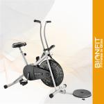 BIONFIT Fitness is Bliss Fixed Handle Exercise Fitness Cycle, Air Bike for Home Gym with Tummy Twister Upright Stationary Exercise Bike (Black, Silver)
