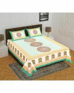 K. K. FAB & FASHION - TC-104 Cotton Double Bedsheet with 2 Pillow Covers