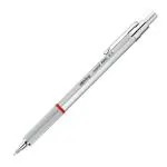 Rotring Rapid Pro Ballpoint Pen For Drawing, Sketching & Writing, Medium Point, Blue Ink Refill, Silver Metal Body